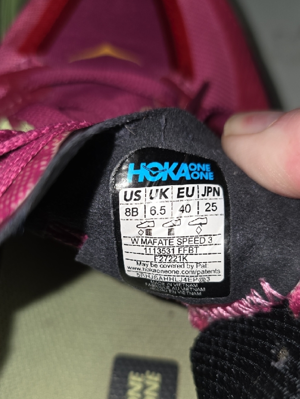 Hoka Women's FESTIVAL FUCHSIA Trail Running Shoes Size 8 - Picture 9 of 11